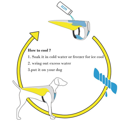 Summer Dog Cooling Vest Harness Reflective Quick Release Hot Pet Clothes Cool Jacket For Small Medium Largr Dog Accessories PawsnMagic