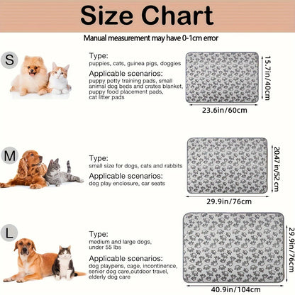 Soft Fluffy Pet Blanket - High-Quality Warm Cartoon Pattern Mat for Cats & Dogs
