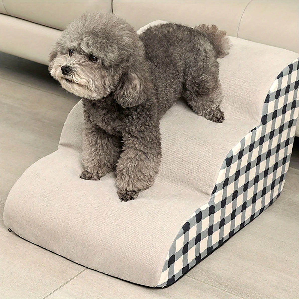 Pet 2/3 Steps High Density Foam Dog Secure Stairs Ramps Non-Slip Pet Steps for Older Dogs Pet with Joint Pain Sofa Bed Ladder PawsnHeart