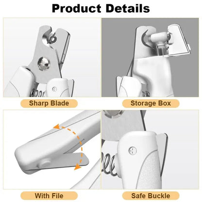 Pet Nail Clipper with LED Light Dog Cat Special Blood Line Scissors Multifunction Nail Trimmer Pet Cleaning Grooming Supplies PawsnHeart
