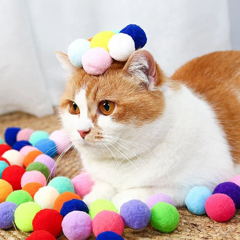 Cat Toys Interactive Launch Training Toy For Pet Kitten Creative Mini Shooting Gun Games Stretch Plush Ball Toys Pet Supplies PawsMagics