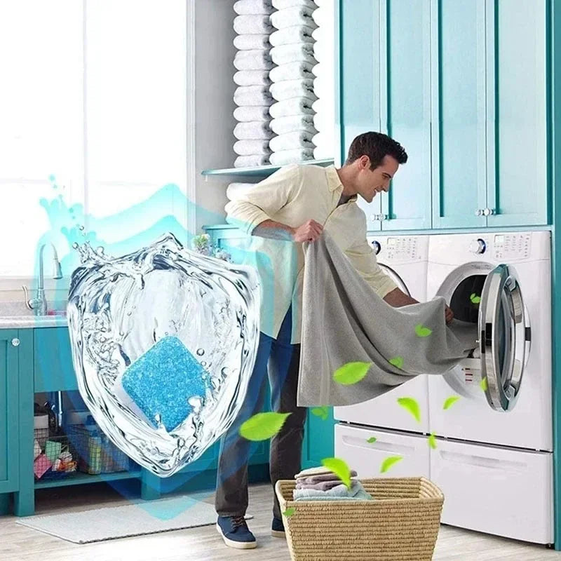 Detergent 4/8/12 PCS Household Cleaning Accessories Washing Machine Cleaning Tablets Effervescent Cleaning Tablets Cleaner For PawsnHeart