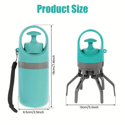 1pc Portable Poop Scoop with Bagged Disperser, Blue Color, Claw Design, for Efficient Waste Collection, Including Leak-Proof Bag PawsnHeart