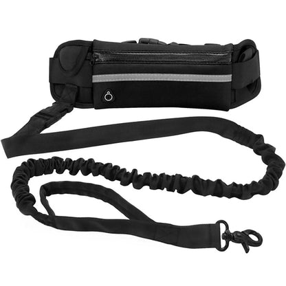 Hands Free Dog Leash Reflective Leash with Waist Bag Retractable Elastic Belt Dog Traction Rope for Running Walking Pet Products PawsnMagic