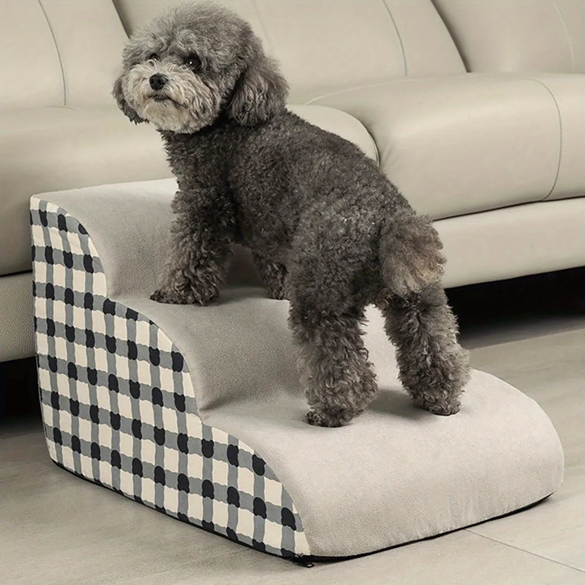 Pet 2/3 Steps High Density Foam Dog Secure Stairs Ramps Non-Slip Pet Steps for Older Dogs Pet with Joint Pain Sofa Bed Ladder PawsnHeart