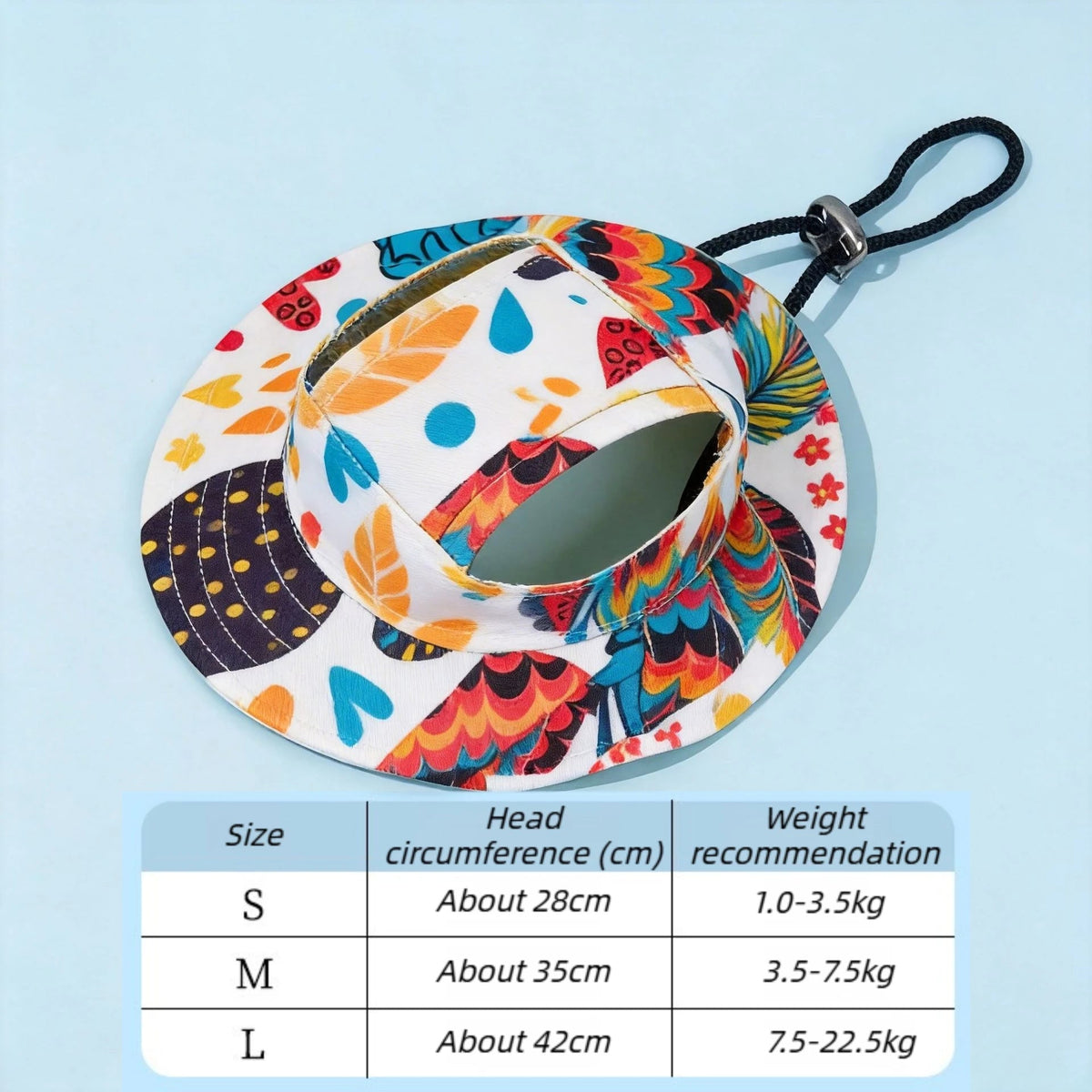 Adjustable Dog Hat Cute Print Cap for Puppies and Small Breeds, Pet Sun Protection Hat for Walking Outdoor Activities PawsnHeart