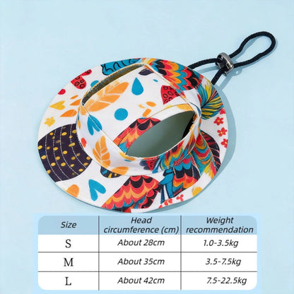 Adjustable Dog Hat Cute Print Cap for Puppies and Small Breeds, Pet Sun Protection Hat for Walking Outdoor Activities PawsnHeart