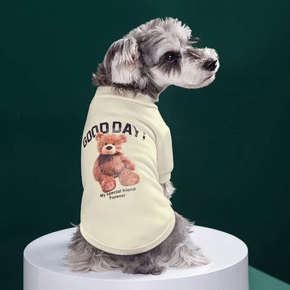 Dogs Winter Cute Clothes - Warm Puppy Pullover Sweatshirt with Bear Pattern
