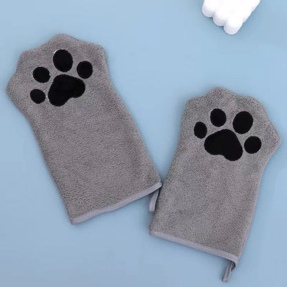 Pet Grooming Glove Quick Drying Dogs Paw Towel Microfiber Double Sided Dogs Grooming Mitt for Medium Small Dogs PawsnHeart