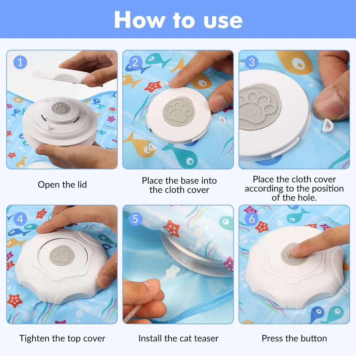 Smart Hide and Seek Cat Toy Electric Thermal Sensing Cat Catch Cover Real Mouse Squeaky Touch Activated Feather Teaser Wand PawsnHeart