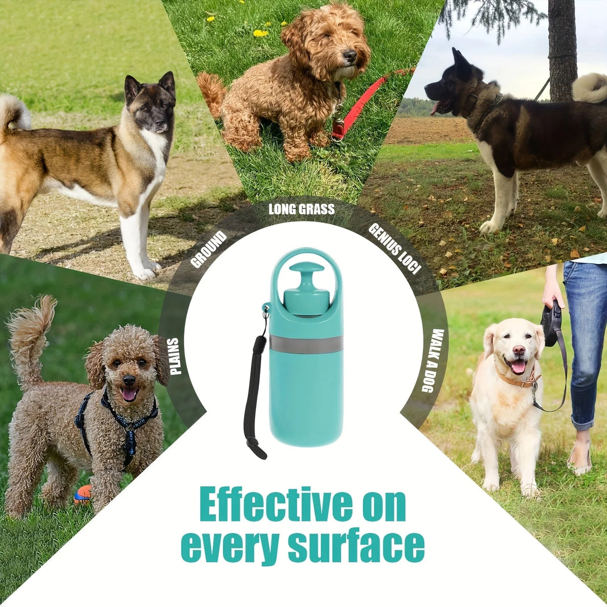 1pc Portable Poop Scoop with Bagged Disperser, Blue Color, Claw Design, for Efficient Waste Collection, Including Leak-Proof Bag PawsnHeart