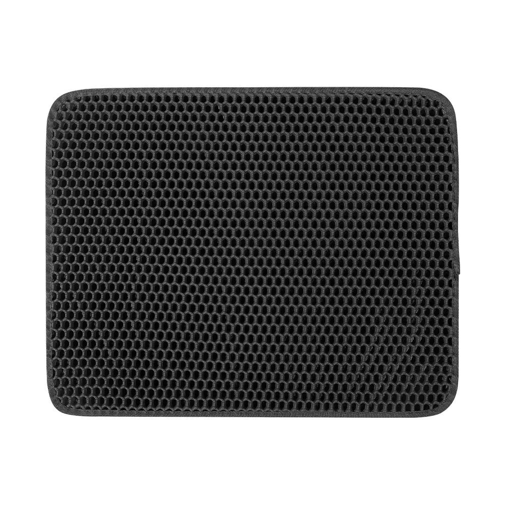 1Pc Large Size Cat Litter Mat-Advanced Honeycomb Double Layer Design,Urine Waterproof,Easy Cleaning,Scatter Control,Stay Clean PawsnHeart