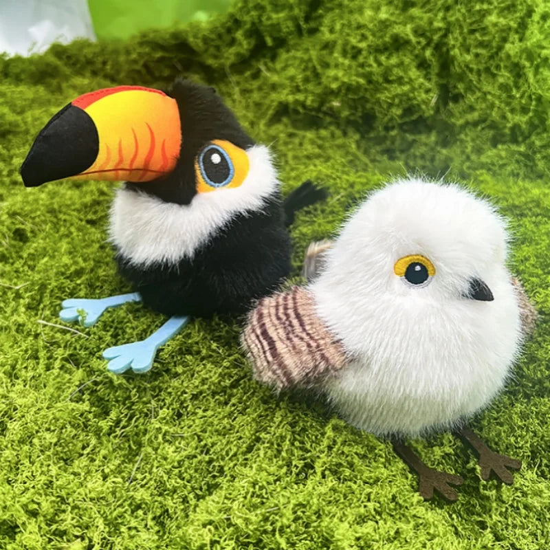 Fluttering and chirping bird cat toy