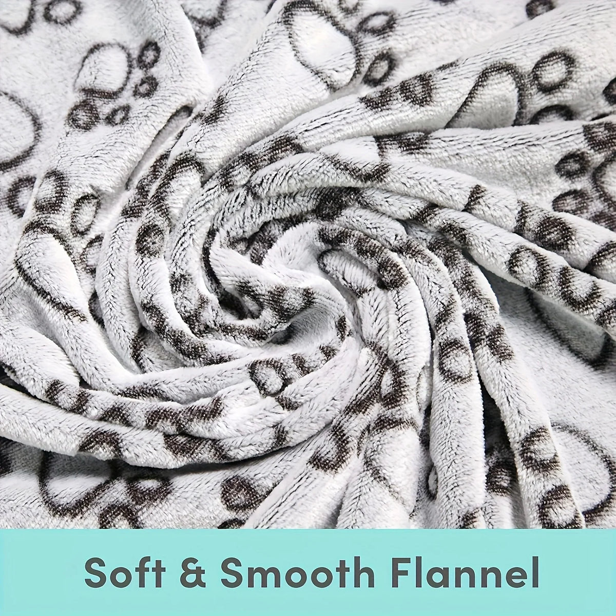 Soft Fluffy Pet Blanket - High-Quality Warm Cartoon Pattern Mat for Cats & Dogs