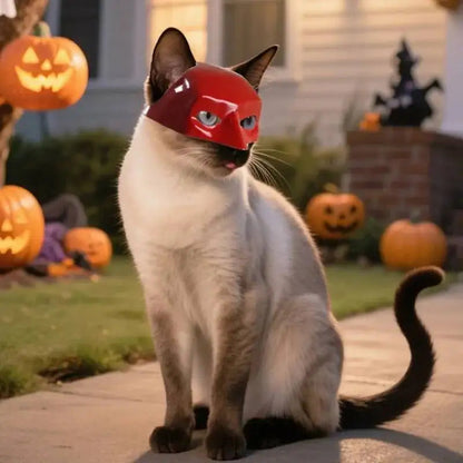 Pet Halloween Cat Mask Weird Cartoon Cat Mask Funny 3D Bat Cat Mask Cosplay Hat Pet Costume Creative Pet Party Accessories Gift PawsnHeart